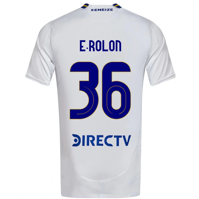 Danxen Criança Camisola Esteban Rolón #36 Branco Azul Alternativa 2025/26 Camisa Brasil