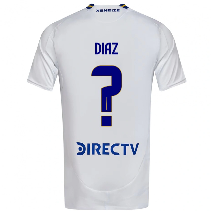 Danxen Criança Camisola Sebastian Diaz #0 Branco Azul Alternativa 2025/26 Camisa Brasil