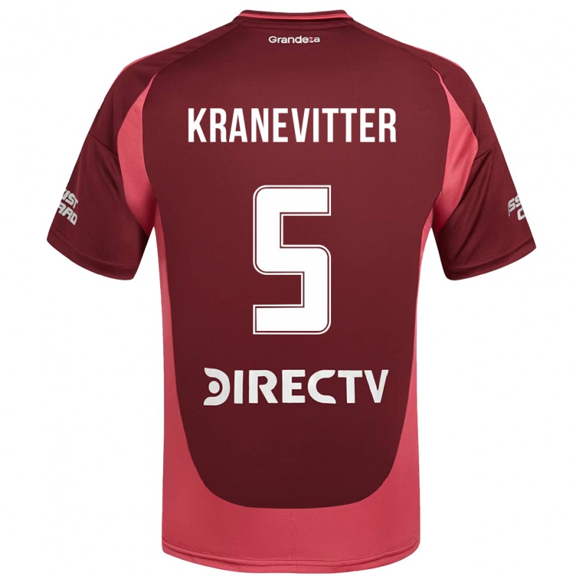 Danxen Criança Camisola Matías Kranevitter #5 Bordô Magenta Alternativa 2025/26 Camisa Brasil