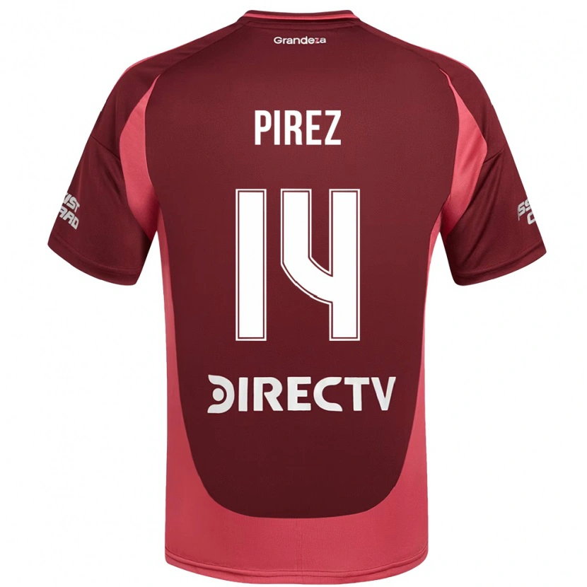 Danxen Criança Camisola Leandro González Pírez #14 Bordô Magenta Alternativa 2025/26 Camisa Brasil