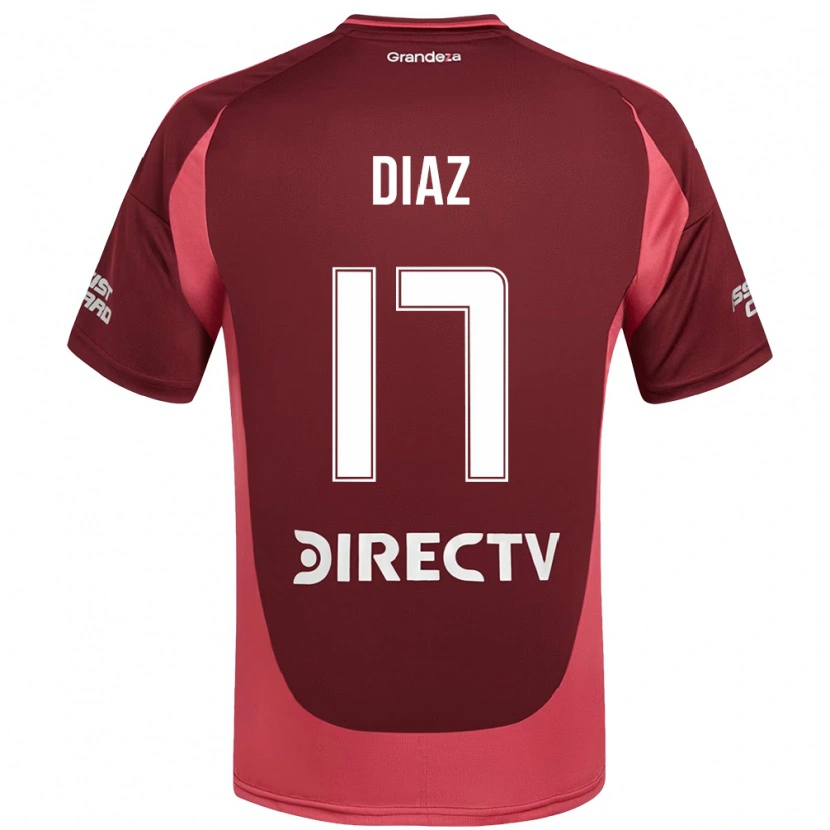 Danxen Criança Camisola Paulo Díaz #17 Bordô Magenta Alternativa 2025/26 Camisa Brasil