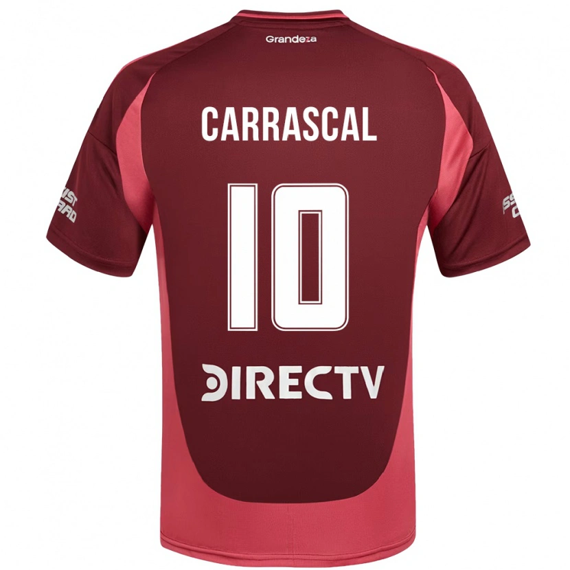 Danxen Criança Camisola Jorge Carrascal #10 Bordô Magenta Alternativa 2025/26 Camisa Brasil