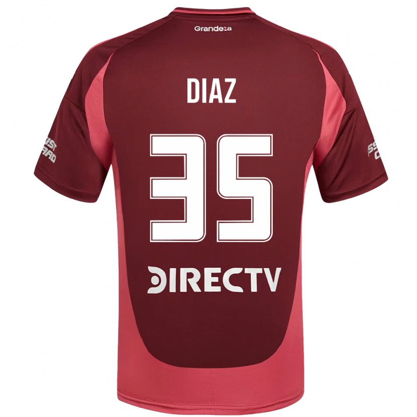 Danxen Criança Camisola Leonardo Diaz #35 Bordô Magenta Alternativa 2025/26 Camisa Brasil