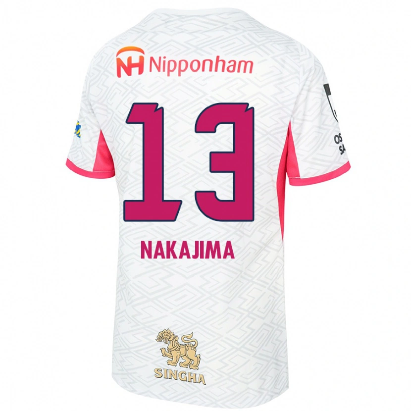 Danxen Criança Camisola Motohiko Nakajima #13 Branco Rosa Sakura Alternativa 2025/26 Camisa Brasil