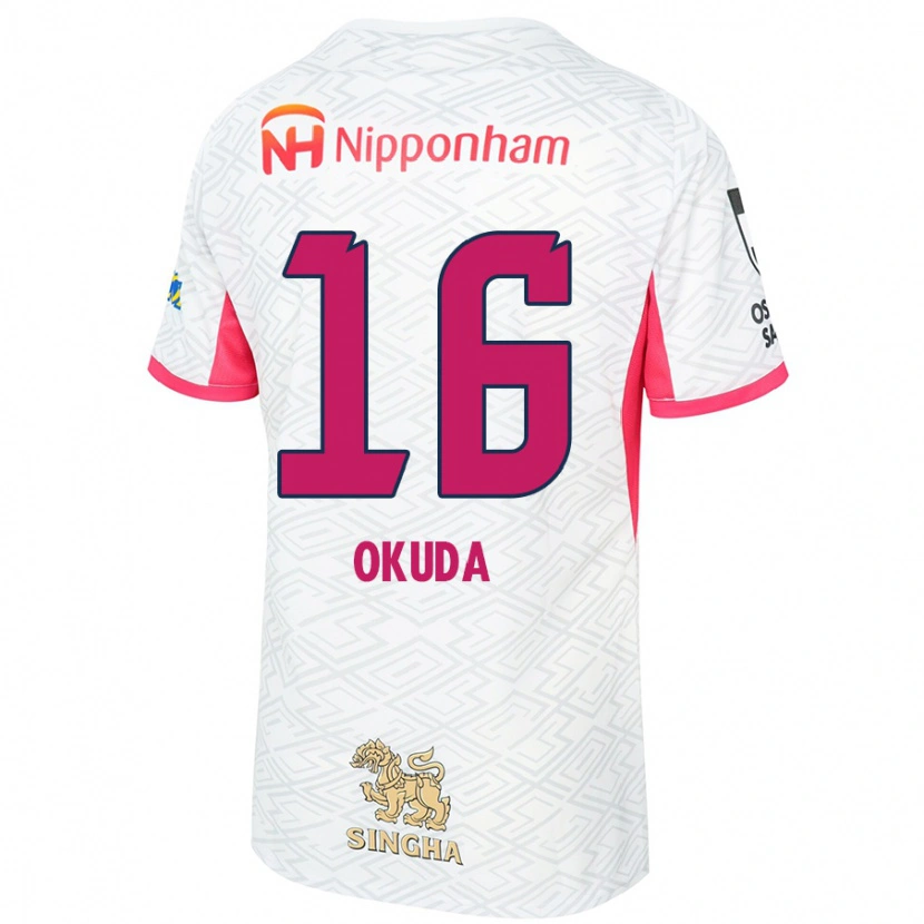 Danxen Criança Camisola Hayato Okuda #16 Branco Rosa Sakura Alternativa 2025/26 Camisa Brasil