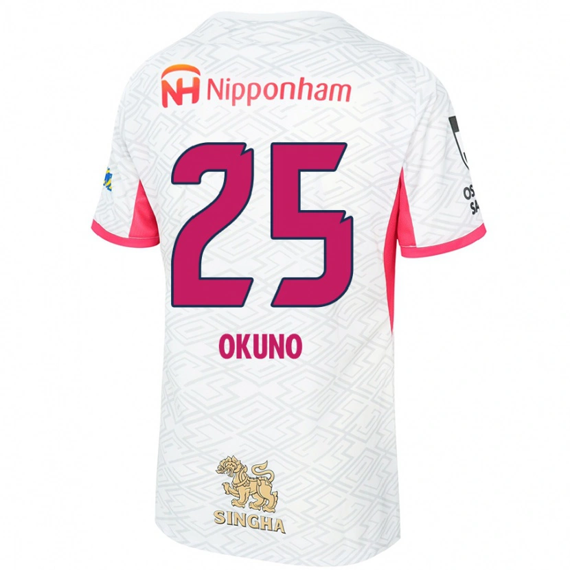 Danxen Criança Camisola Hiroaki Okuno #25 Branco Rosa Sakura Alternativa 2025/26 Camisa Brasil