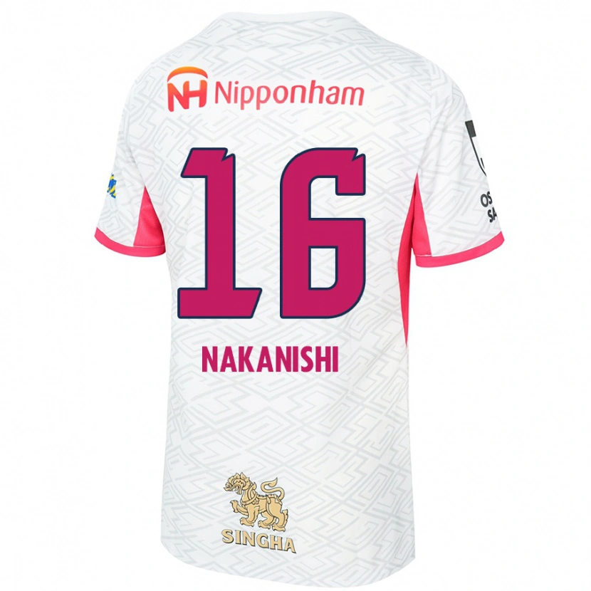 Danxen Criança Camisola Fuu Nakanishi #16 Branco Rosa Sakura Alternativa 2025/26 Camisa Brasil