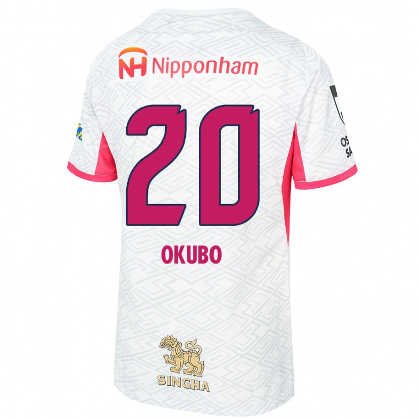 Danxen Criança Camisola Yoshito Okubo #20 Branco Rosa Sakura Alternativa 2025/26 Camisa Brasil