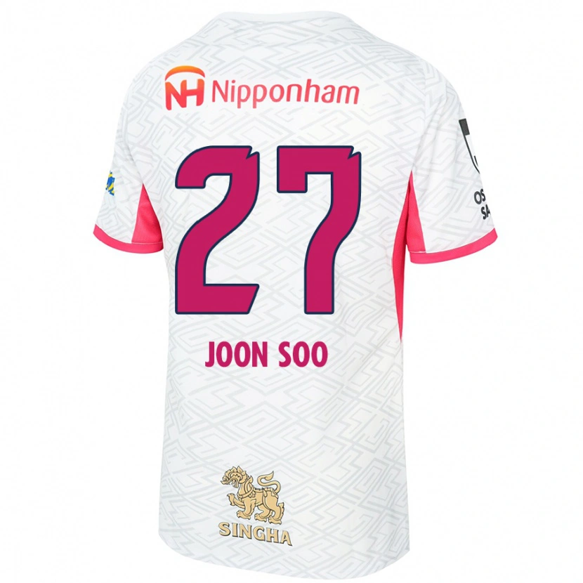 Danxen Criança Camisola Ahn Joon-Soo #27 Branco Rosa Sakura Alternativa 2025/26 Camisa Brasil
