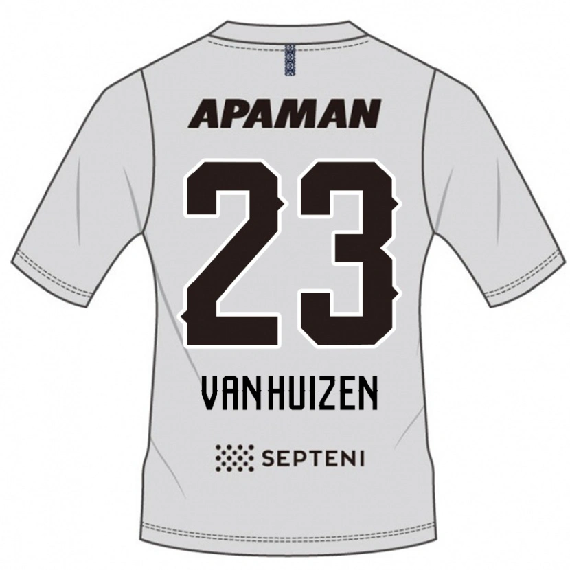 Danxen Criança Camisola Haruki Christopher Van Huizen #23 Cinza Claro Alternativa 2025/26 Camisa Brasil