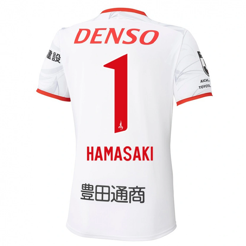 Danxen Criança Camisola Shiki Hamasaki #1 Branco Vermelho Alternativa 2025/26 Camisa Brasil