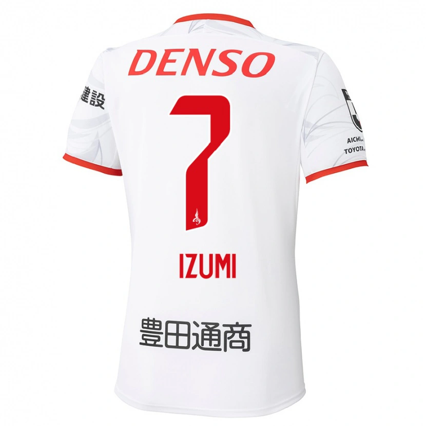 Danxen Criança Camisola Ryuji Izumi #7 Branco Vermelho Alternativa 2025/26 Camisa Brasil