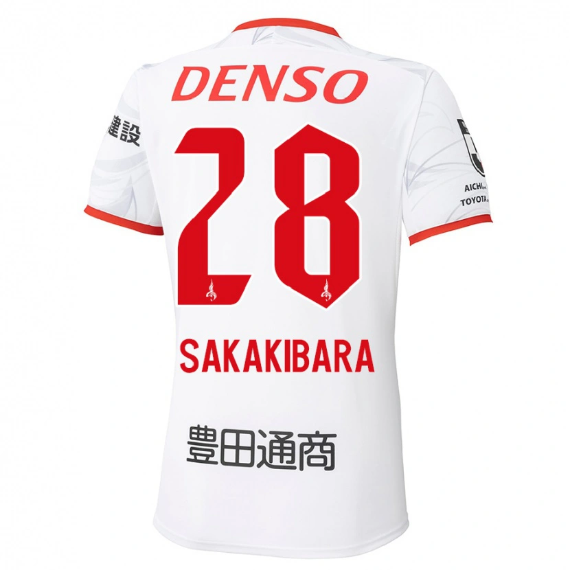 Danxen Criança Camisola Kyota Sakakibara #28 Branco Vermelho Alternativa 2025/26 Camisa Brasil