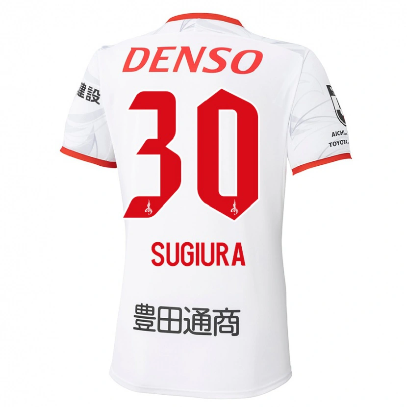 Danxen Criança Camisola Shungo Sugiura #30 Branco Vermelho Alternativa 2025/26 Camisa Brasil