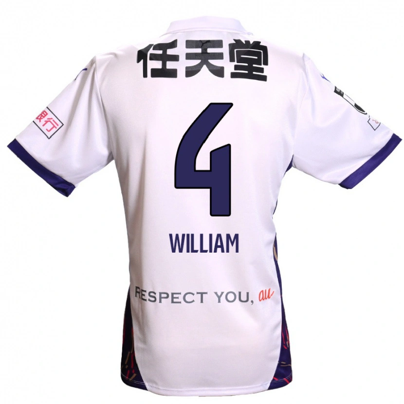 Danxen Criança Camisola Patrick William #4 Branco Roxo Preto Alternativa 2025/26 Camisa Brasil