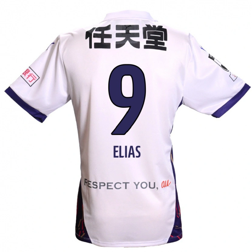 Danxen Criança Camisola Rafael Elias #9 Branco Roxo Preto Alternativa 2025/26 Camisa Brasil