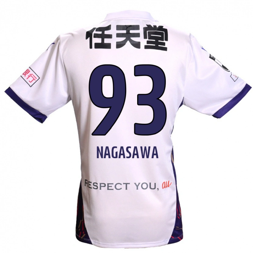 Danxen Criança Camisola Shun Nagasawa #93 Branco Roxo Preto Alternativa 2025/26 Camisa Brasil