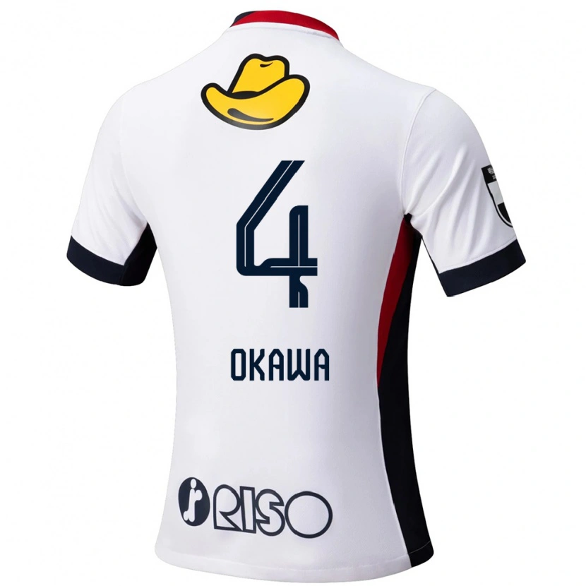 Danxen Criança Camisola Yugo Okawa #4 Branco Preto Alternativa 2025/26 Camisa Brasil