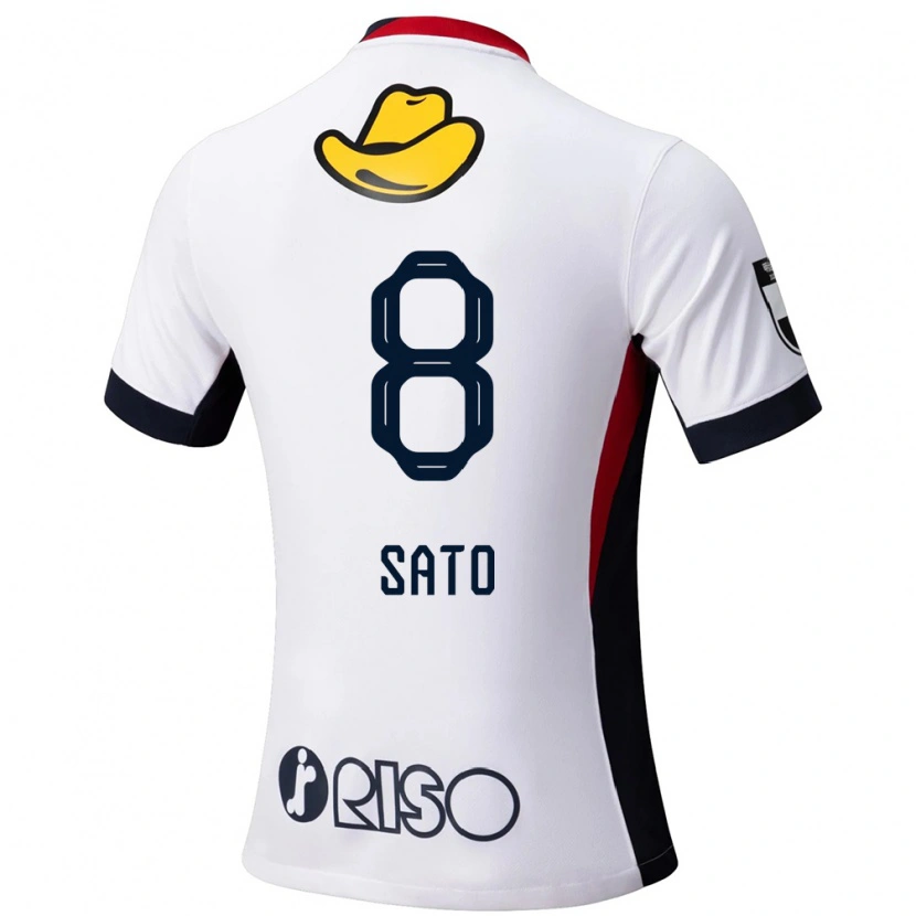 Danxen Criança Camisola Yuto Sato #8 Branco Preto Alternativa 2025/26 Camisa Brasil