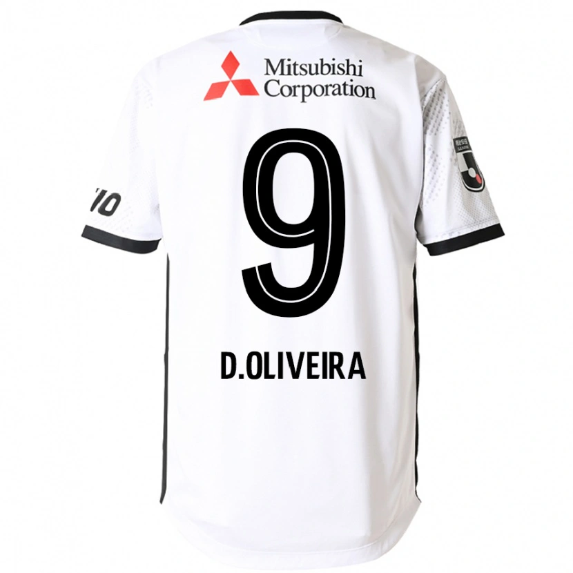 Danxen Criança Camisola Diego Oliveira #9 Branco Preto Alternativa 2025/26 Camisa Brasil