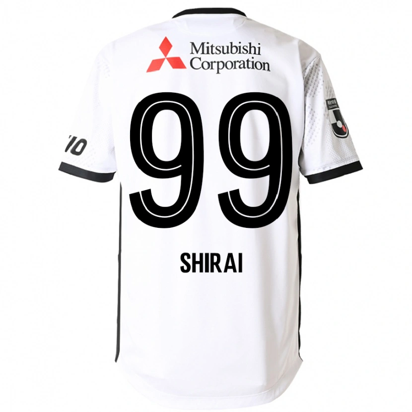 Danxen Criança Camisola Kosuke Shirai #99 Branco Preto Alternativa 2025/26 Camisa Brasil