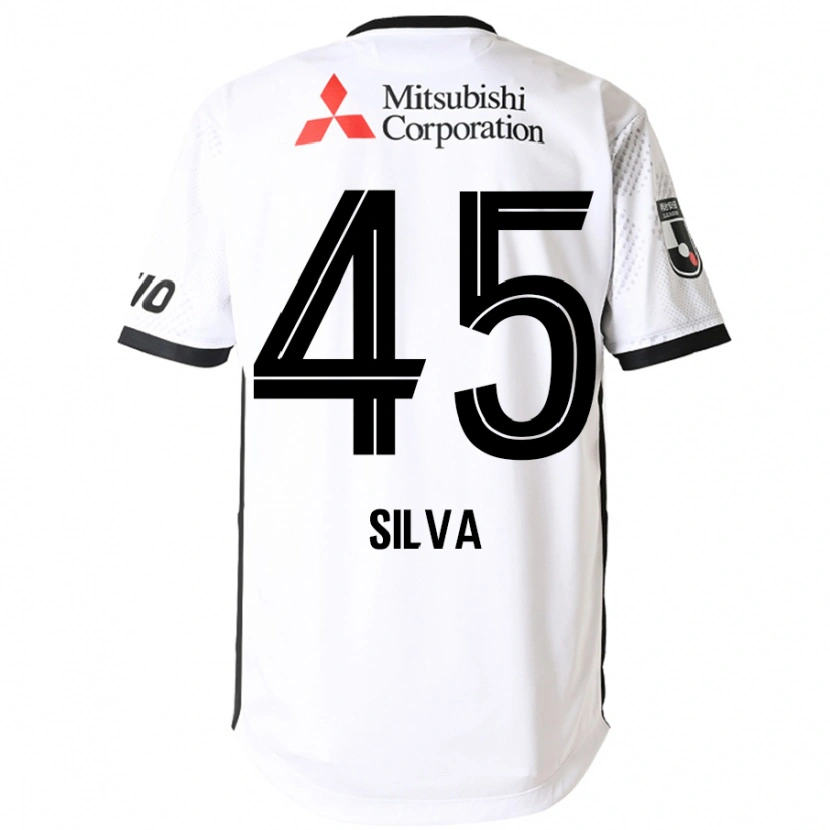 Danxen Criança Camisola Arthur Silva #45 Branco Preto Alternativa 2025/26 Camisa Brasil