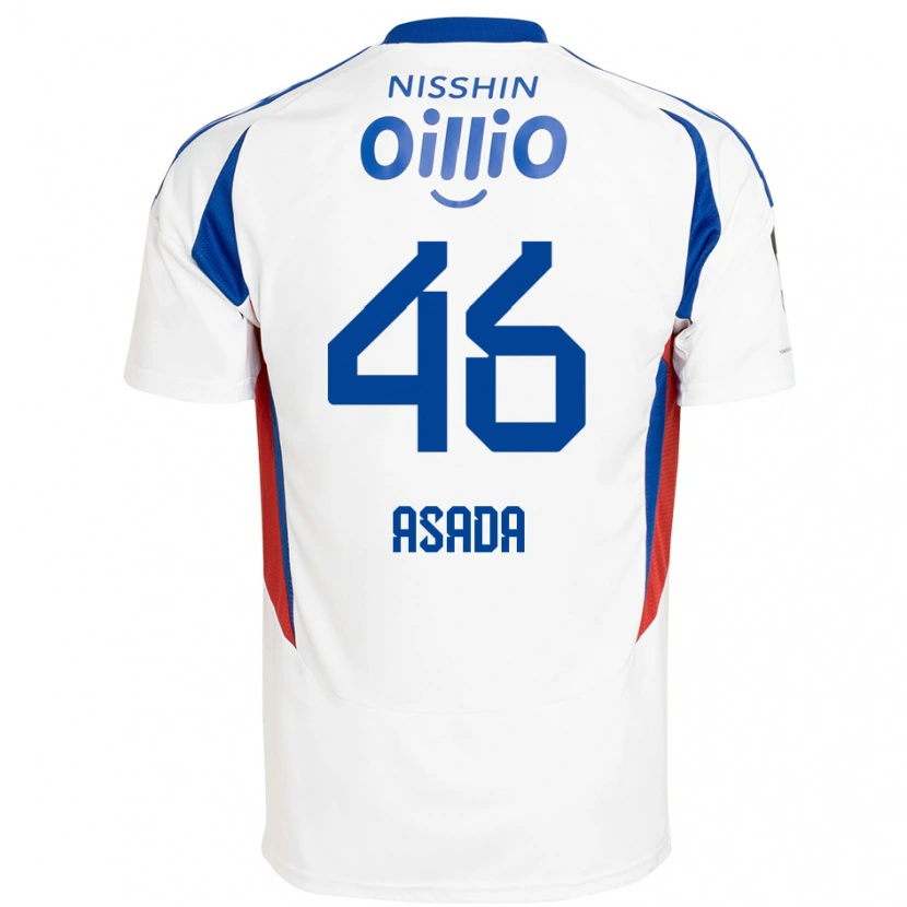 Danxen Criança Camisola Hiroto Asada #46 Branco Azul Royal Alternativa 2025/26 Camisa Brasil