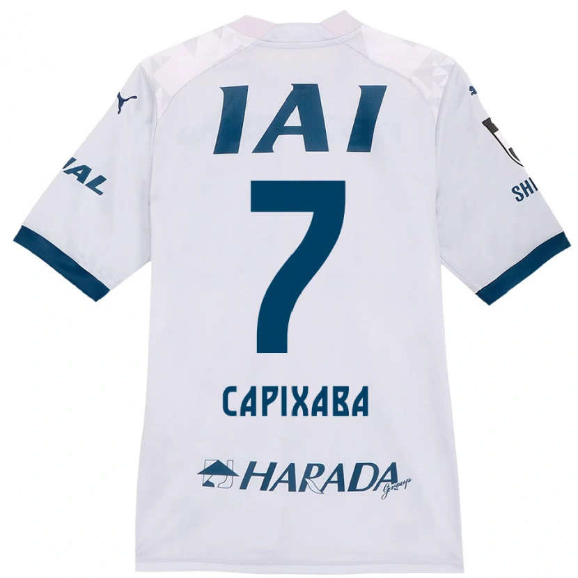 Danxen Criança Camisola Capixaba #7 Branco Azul Royal Alternativa 2025/26 Camisa Brasil