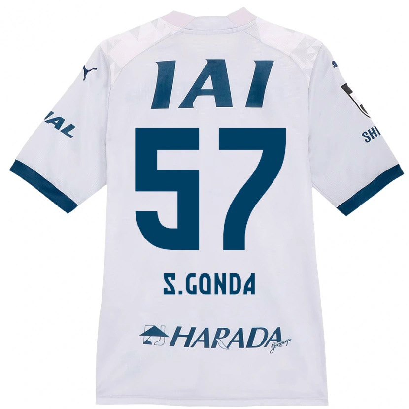 Danxen Criança Camisola Shuichi Gonda #57 Branco Azul Royal Alternativa 2025/26 Camisa Brasil