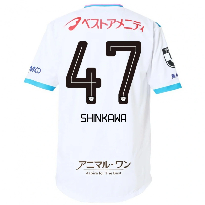 Danxen Criança Camisola Shion Shinkawa #47 Branco Rosa Alternativa 2025/26 Camisa Brasil