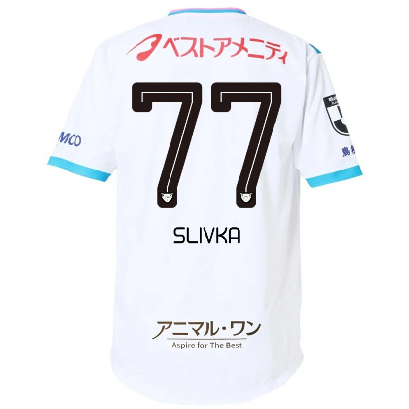 Danxen Criança Camisola Vykintas Slivka #77 Branco Rosa Alternativa 2025/26 Camisa Brasil