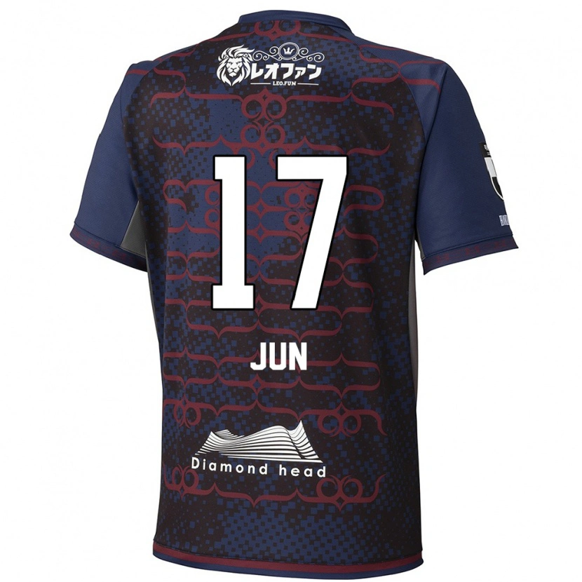 Danxen Criança Camisola Jun Kodama #17 Azul Vermelho Alternativa 2025/26 Camisa Brasil