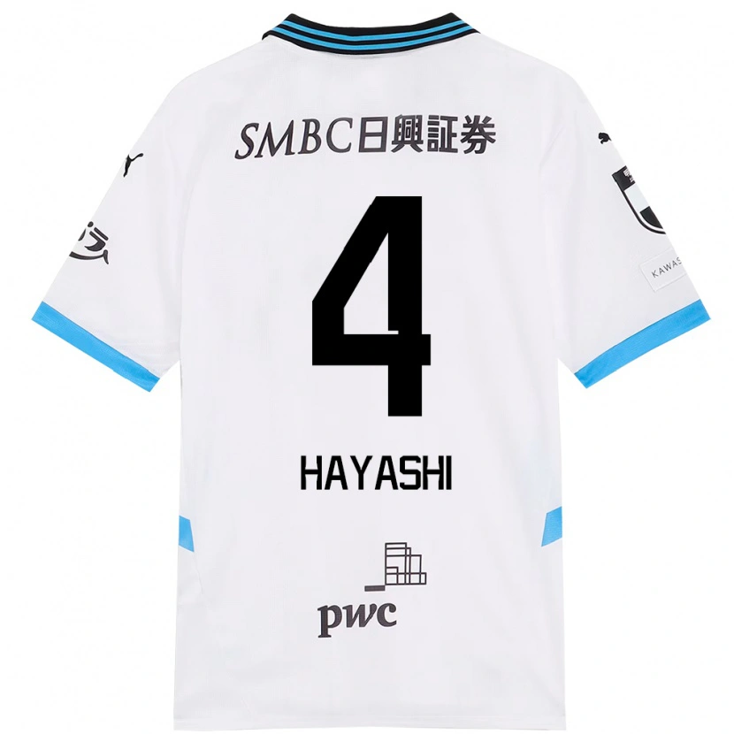 Danxen Criança Camisola Shunsuke Hayashi #4 Branco Azul Celeste Alternativa 2025/26 Camisa Brasil