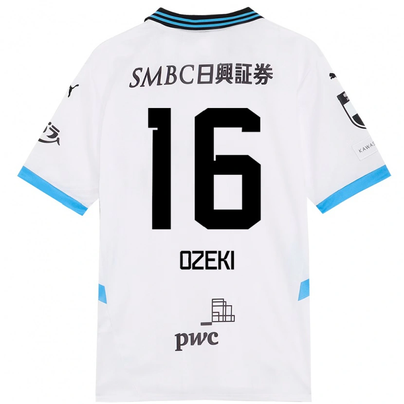 Danxen Criança Camisola Yuto Ozeki #16 Branco Azul Celeste Alternativa 2025/26 Camisa Brasil