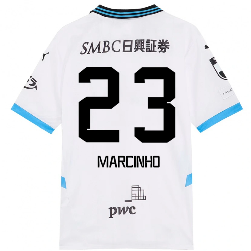 Danxen Criança Camisola Marcinho #23 Branco Azul Celeste Alternativa 2025/26 Camisa Brasil