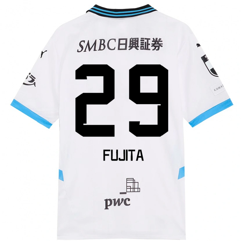 Danxen Criança Camisola Asuto Fujita #29 Branco Azul Celeste Alternativa 2025/26 Camisa Brasil