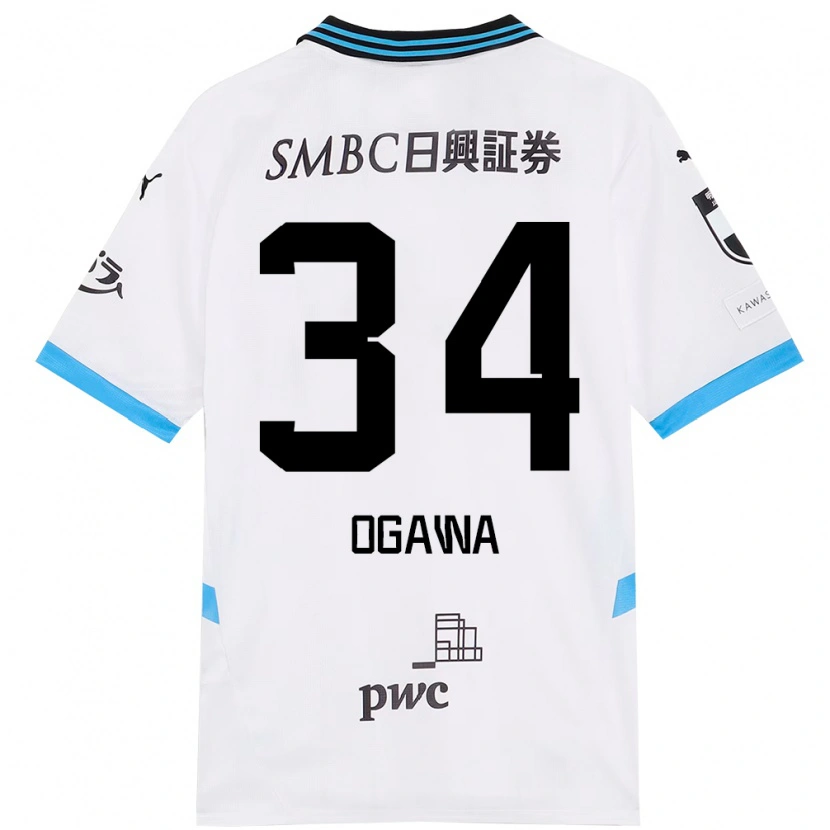 Danxen Criança Camisola Hiroto Ogawa #34 Branco Azul Celeste Alternativa 2025/26 Camisa Brasil