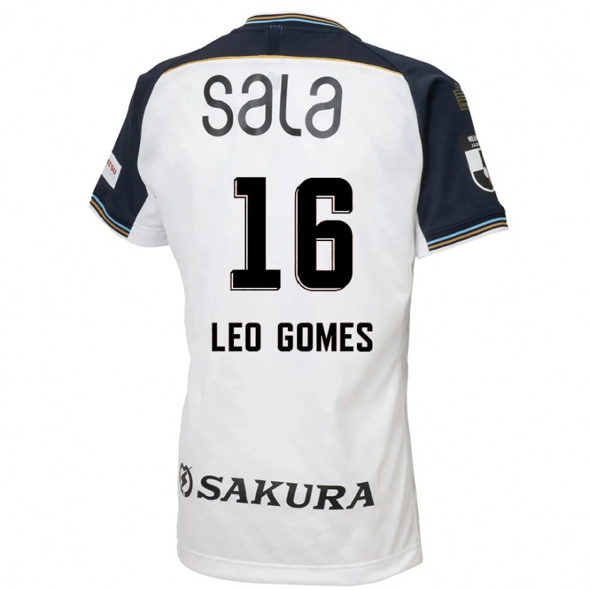 Danxen Criança Camisola Léo Gomes #16 Branco Preto Alternativa 2025/26 Camisa Brasil