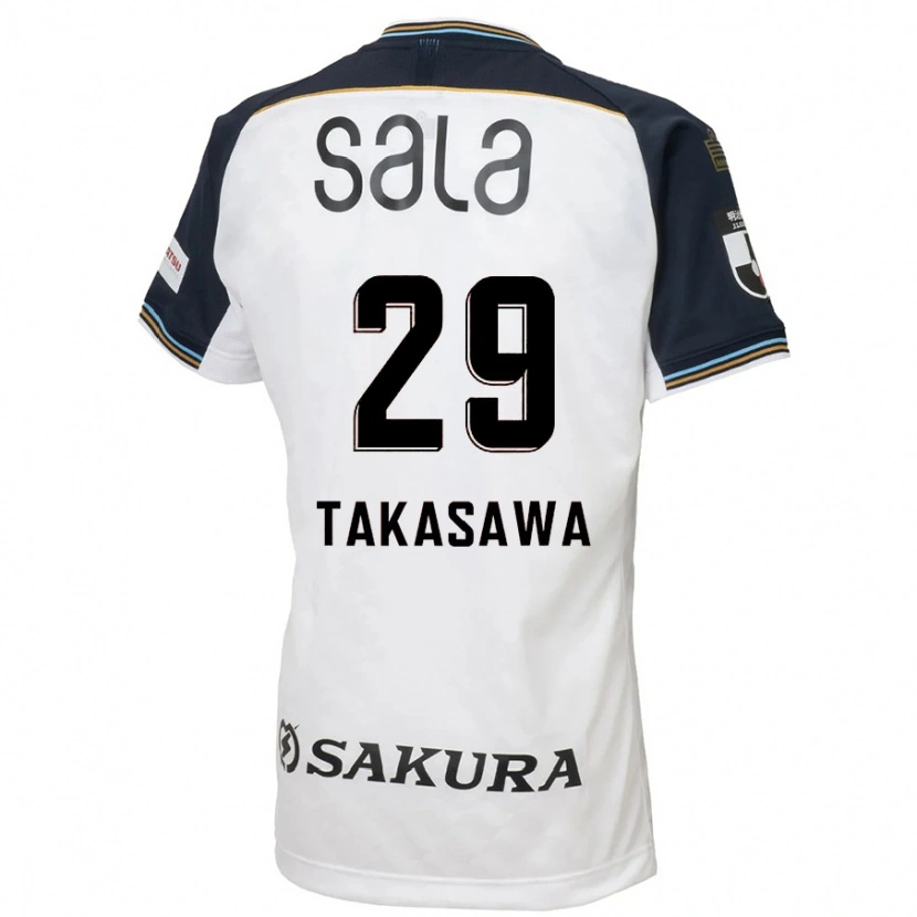 Danxen Criança Camisola Kaito Takasawa #29 Branco Preto Alternativa 2025/26 Camisa Brasil