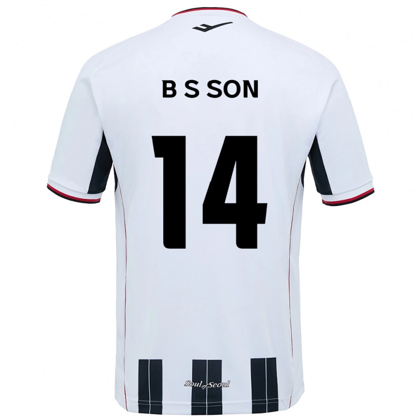 Danxen Criança Camisola Seung-Beom Son #14 Branco Preto Alternativa 2025/26 Camisa Brasil