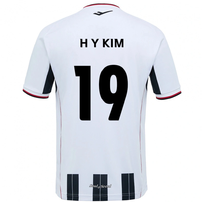 Danxen Criança Camisola Yong-Hyuk Kim #19 Branco Preto Alternativa 2025/26 Camisa Brasil