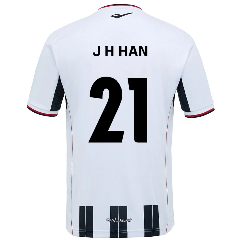 Danxen Criança Camisola Jun-Hee Han #21 Branco Preto Alternativa 2025/26 Camisa Brasil