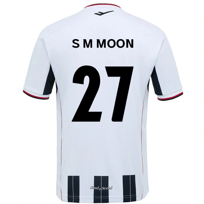 Danxen Criança Camisola Seon-Min Moon #27 Branco Preto Alternativa 2025/26 Camisa Brasil