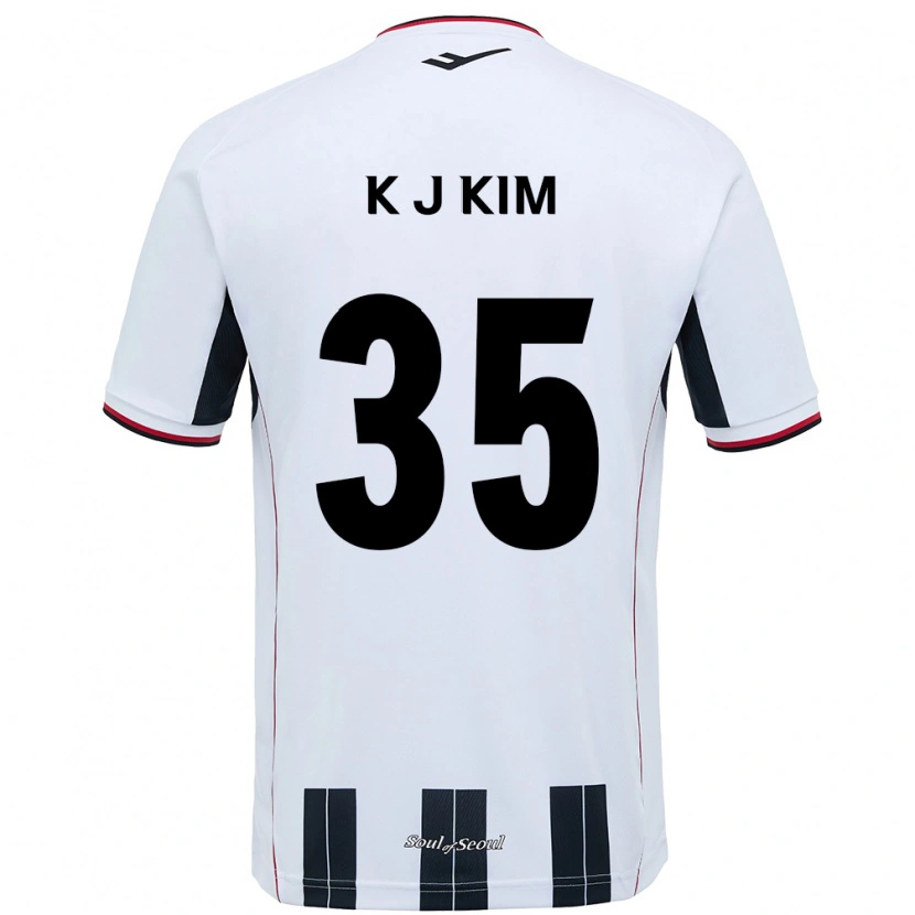 Danxen Criança Camisola Kang-Jun Kim #35 Branco Preto Alternativa 2025/26 Camisa Brasil