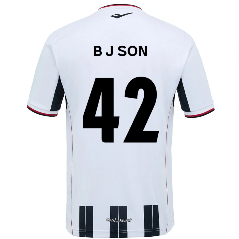 Danxen Criança Camisola Jeong-Beom Son #42 Branco Preto Alternativa 2025/26 Camisa Brasil