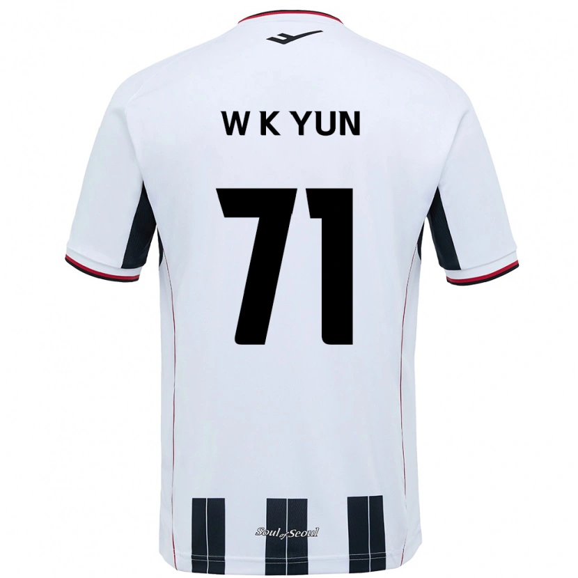 Danxen Criança Camisola Ki-Wook Yun #71 Branco Preto Alternativa 2025/26 Camisa Brasil