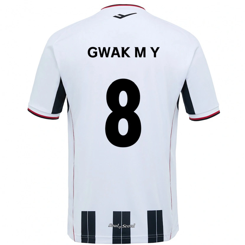 Danxen Criança Camisola Gwak Min-Young #8 Branco Preto Alternativa 2025/26 Camisa Brasil