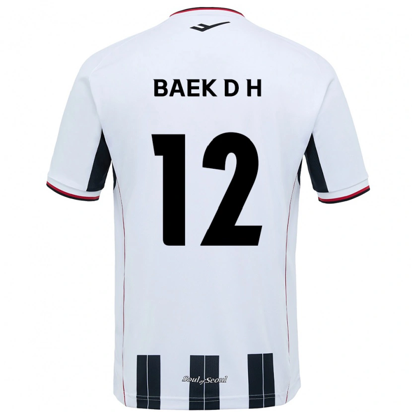 Danxen Criança Camisola Baek Do-Hye #12 Branco Preto Alternativa 2025/26 Camisa Brasil