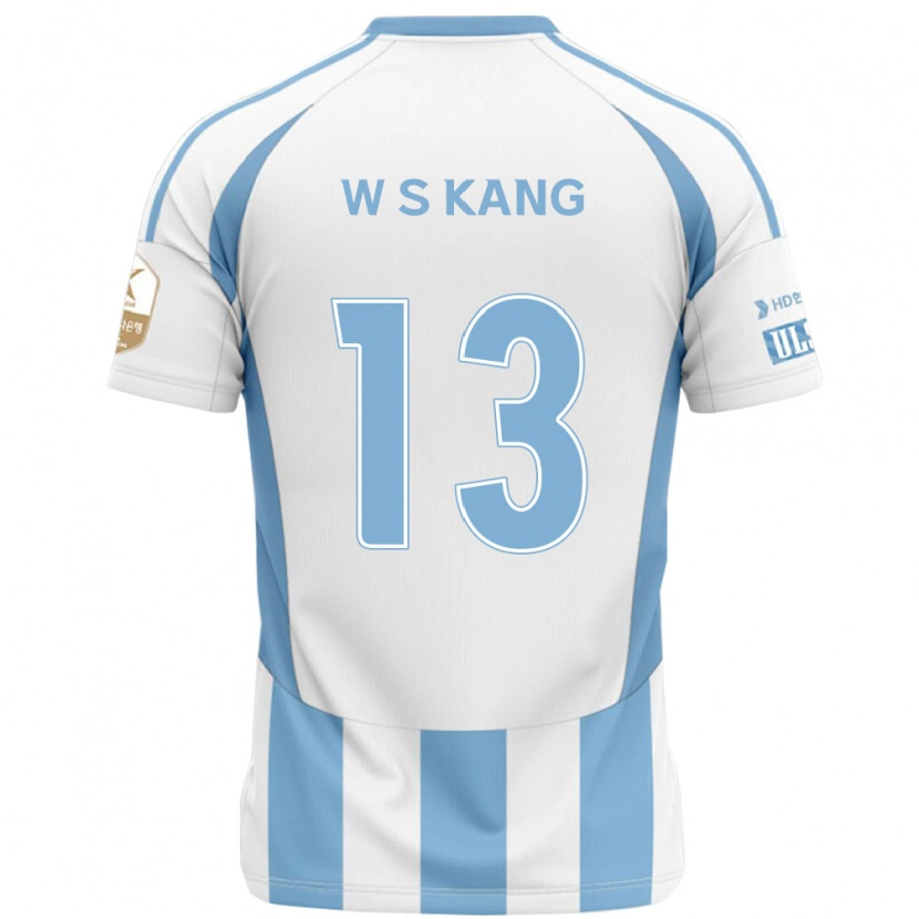 Danxen Criança Camisola Sang-Woo Kang #13 Branco Azul Celeste Alternativa 2025/26 Camisa Brasil