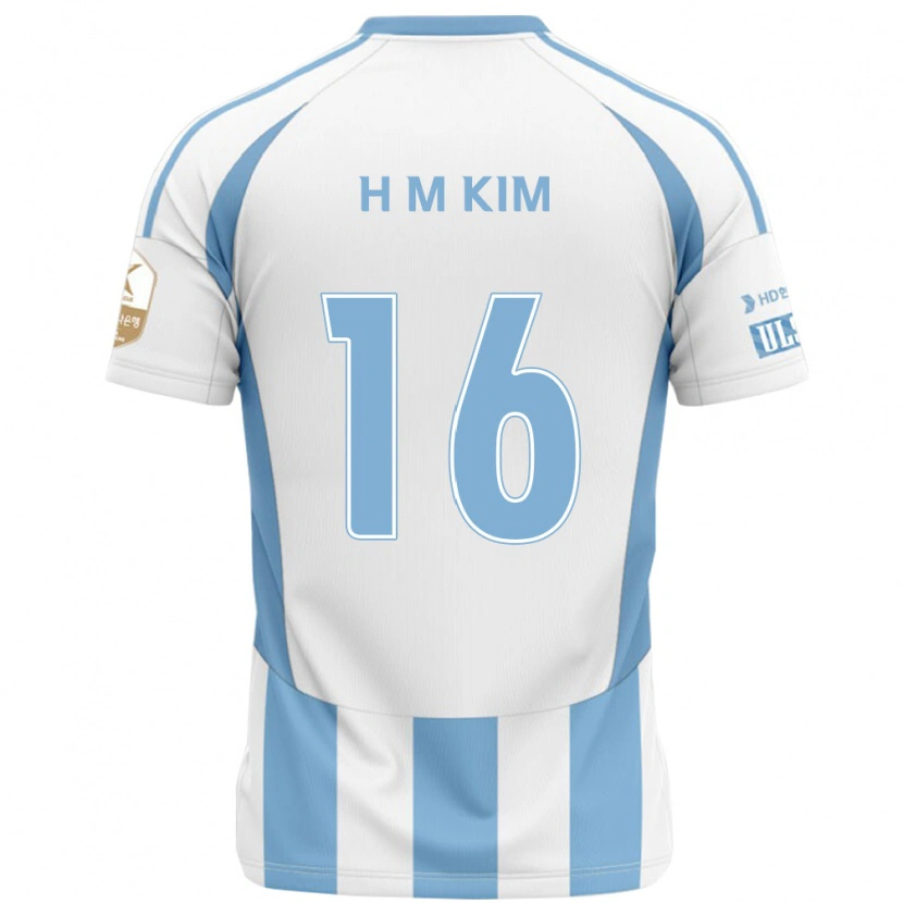 Danxen Criança Camisola Ha-Min Kim #16 Branco Azul Celeste Alternativa 2025/26 Camisa Brasil